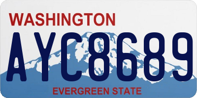 WA license plate AYC8689