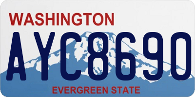 WA license plate AYC8690