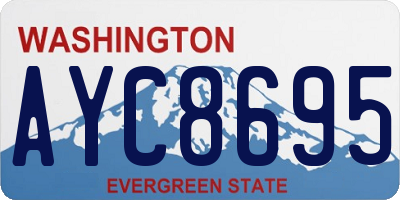 WA license plate AYC8695