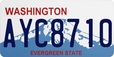 WA license plate AYC8710