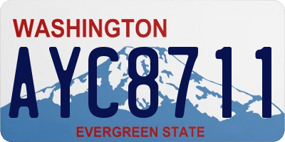 WA license plate AYC8711