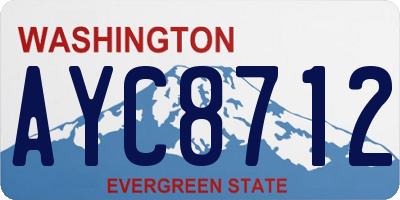 WA license plate AYC8712