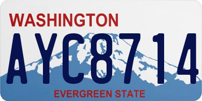 WA license plate AYC8714
