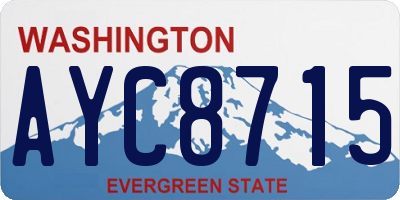 WA license plate AYC8715