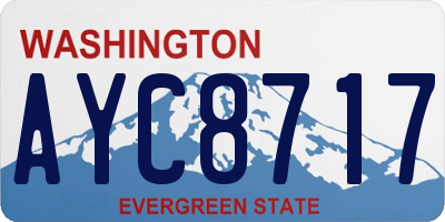 WA license plate AYC8717