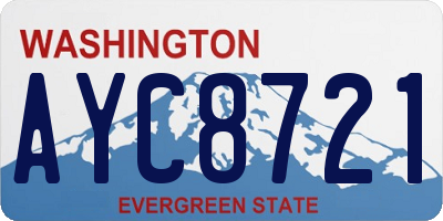 WA license plate AYC8721