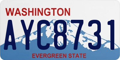 WA license plate AYC8731