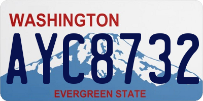 WA license plate AYC8732
