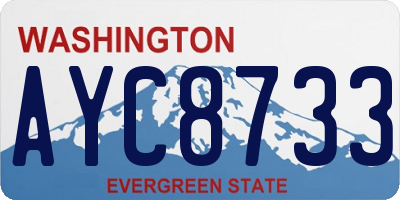 WA license plate AYC8733