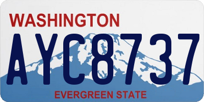 WA license plate AYC8737