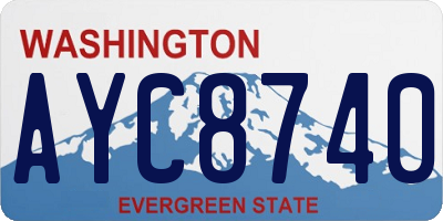 WA license plate AYC8740