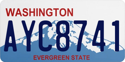 WA license plate AYC8741