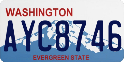 WA license plate AYC8746