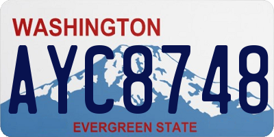 WA license plate AYC8748