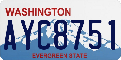 WA license plate AYC8751