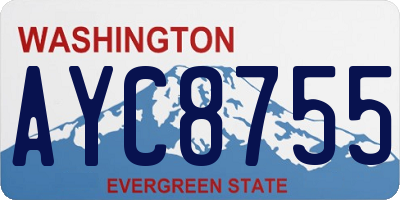 WA license plate AYC8755