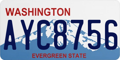 WA license plate AYC8756