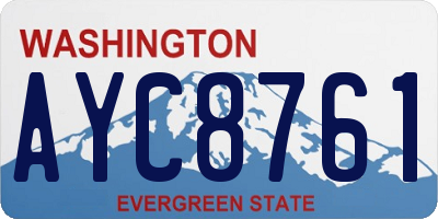 WA license plate AYC8761
