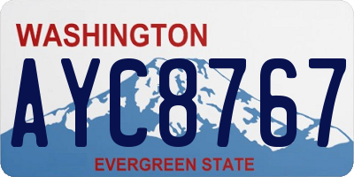 WA license plate AYC8767