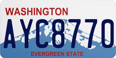 WA license plate AYC8770