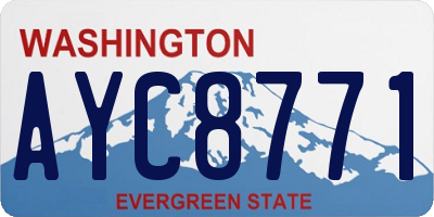 WA license plate AYC8771