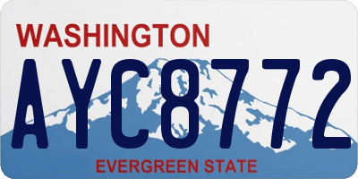 WA license plate AYC8772