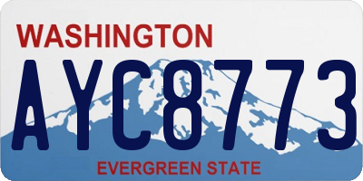 WA license plate AYC8773