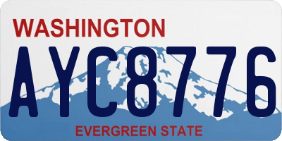 WA license plate AYC8776
