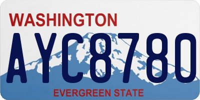 WA license plate AYC8780
