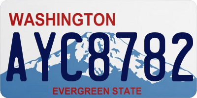 WA license plate AYC8782