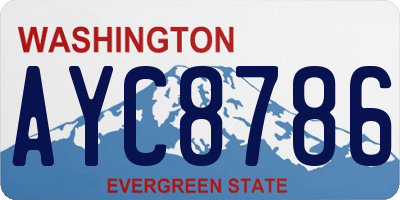 WA license plate AYC8786