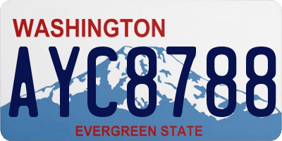 WA license plate AYC8788