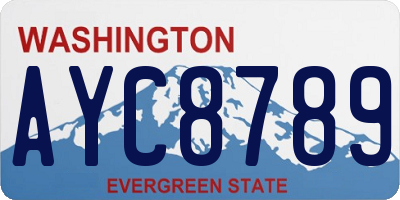 WA license plate AYC8789