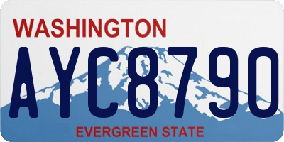 WA license plate AYC8790