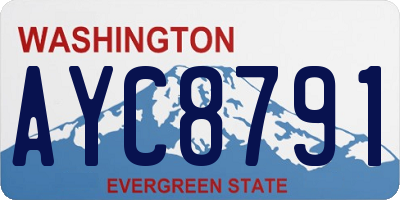 WA license plate AYC8791