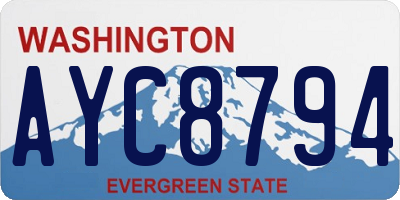 WA license plate AYC8794