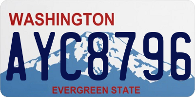 WA license plate AYC8796