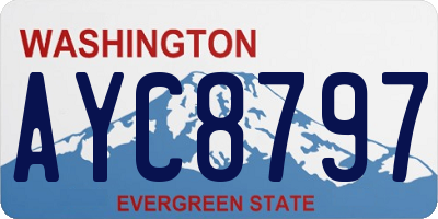 WA license plate AYC8797
