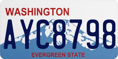 WA license plate AYC8798