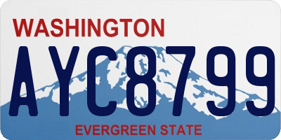 WA license plate AYC8799