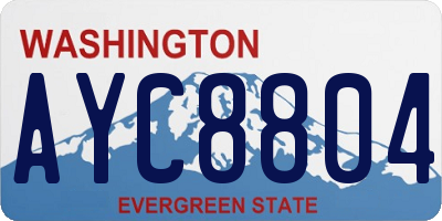 WA license plate AYC8804