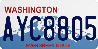 WA license plate AYC8805