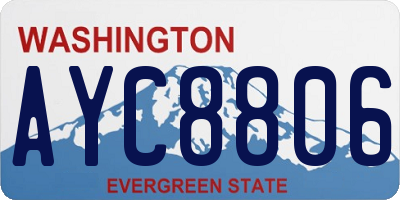 WA license plate AYC8806