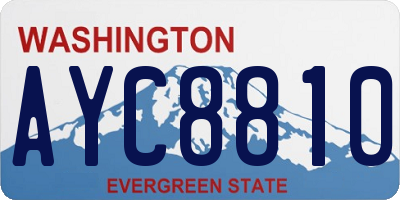 WA license plate AYC8810