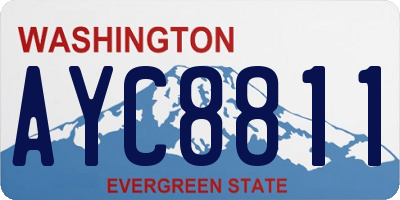 WA license plate AYC8811