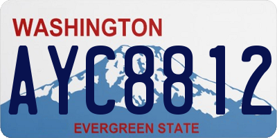 WA license plate AYC8812