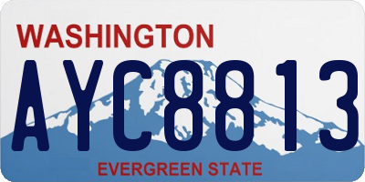 WA license plate AYC8813