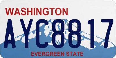 WA license plate AYC8817