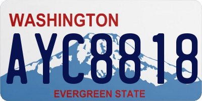 WA license plate AYC8818