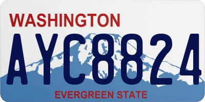 WA license plate AYC8824